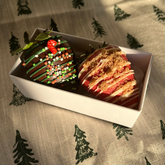 5 Tiny Boxen Dear Santa Schoko-Erdbeeren