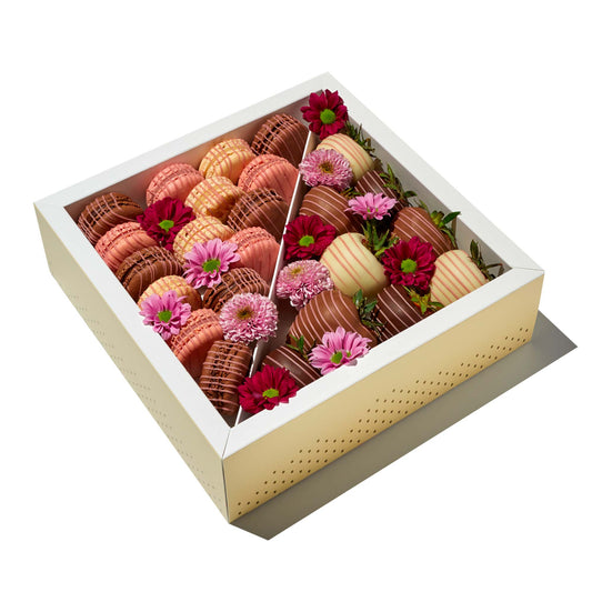 Macarons_CLASSIC-PURE_Maxi-Box_mit-Schokobeeren